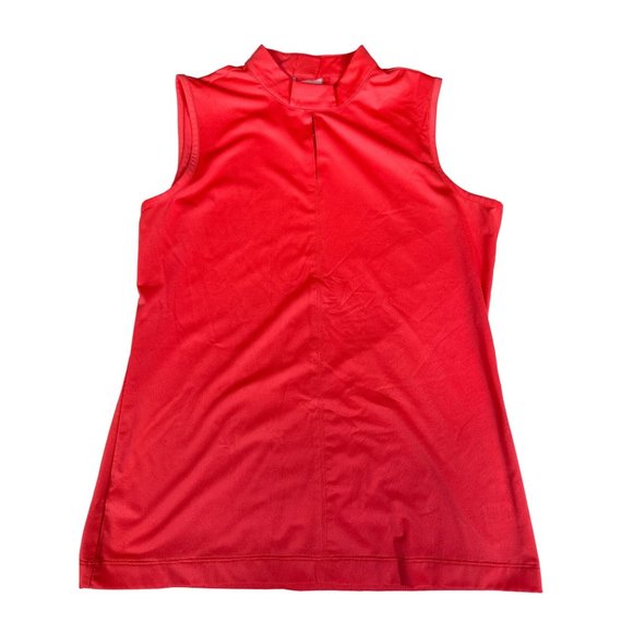 Tail Activewear Women Small Magnetic Closure Sleeveless Top Bright Orange Pink - Picture 1 of 9